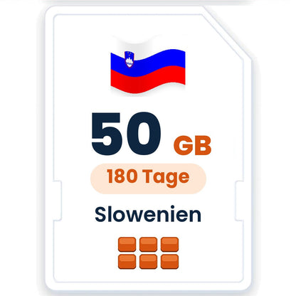 Slowenien eSIM – 50 GB, 180 Tage gültig