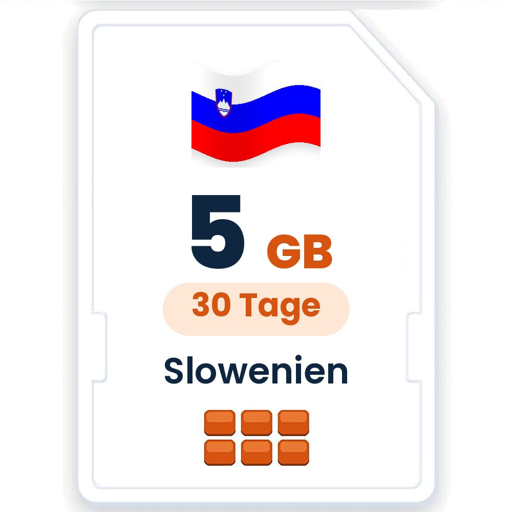 Slowenien eSIM – 5 GB, 30 Tage gültig