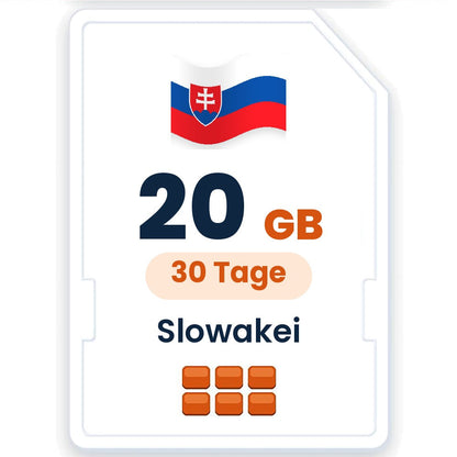 Slowakei eSIM – 20 GB, 30 Tage gültig