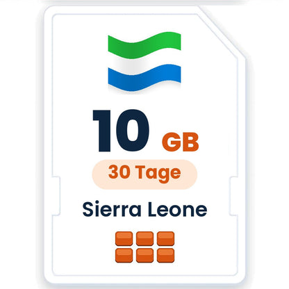 Sierra Leone eSIM – 10 GB, 30 Tage gültig