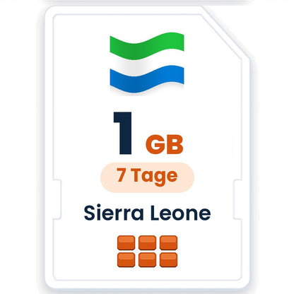 Sierra Leone eSIM – 1 GB, 7 Tage gültig