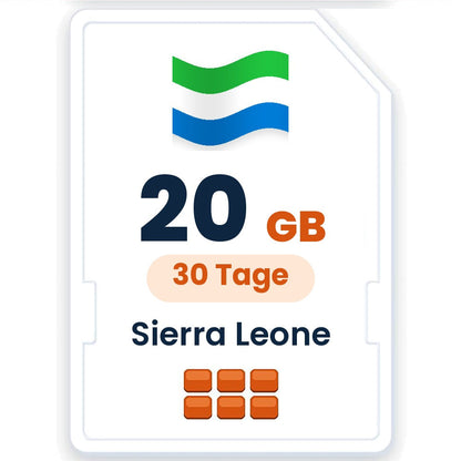 Sierra Leone eSIM – 20 GB, 30 Tage gültig