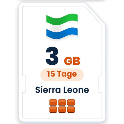 Sierra Leone eSIM – 3 GB, 15 Tage gültig