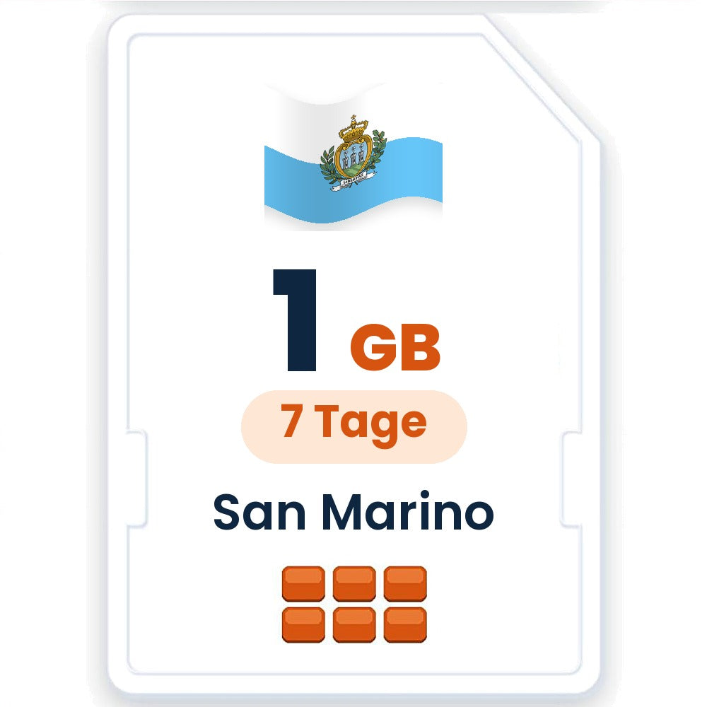 San Marino eSIM – 1 GB, 7 Tage gültig