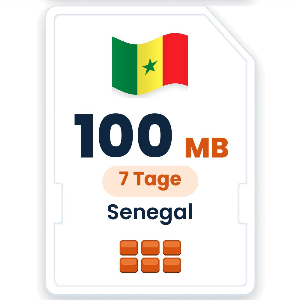 Senegal eSIM – 100 MB, 7 Tage gültig