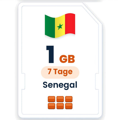 Senegal eSIM – 1 GB, 7 Tage gültig