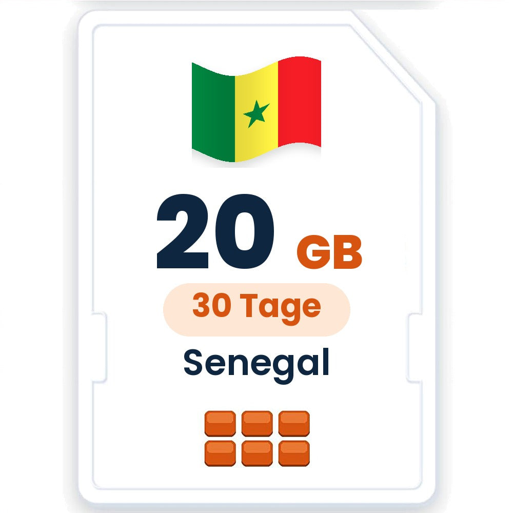 Senegal eSIM – 20 GB, 30 Tage gültig