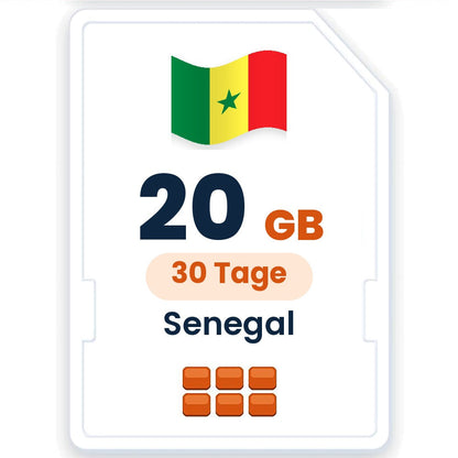 Senegal eSIM – 20 GB, 30 Tage gültig