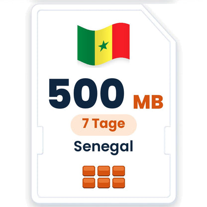 Senegal eSIM – 500 MB, 7 Tage gültig