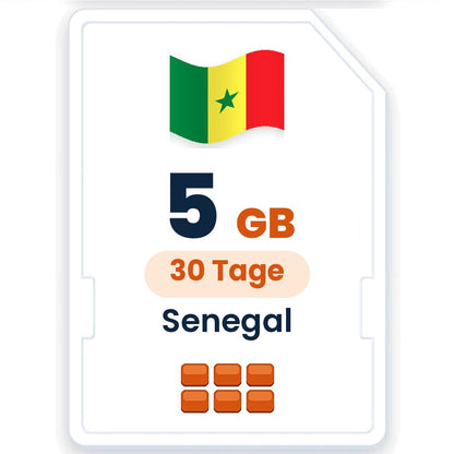 Senegal eSIM – 5 GB, 30 Tage gültig