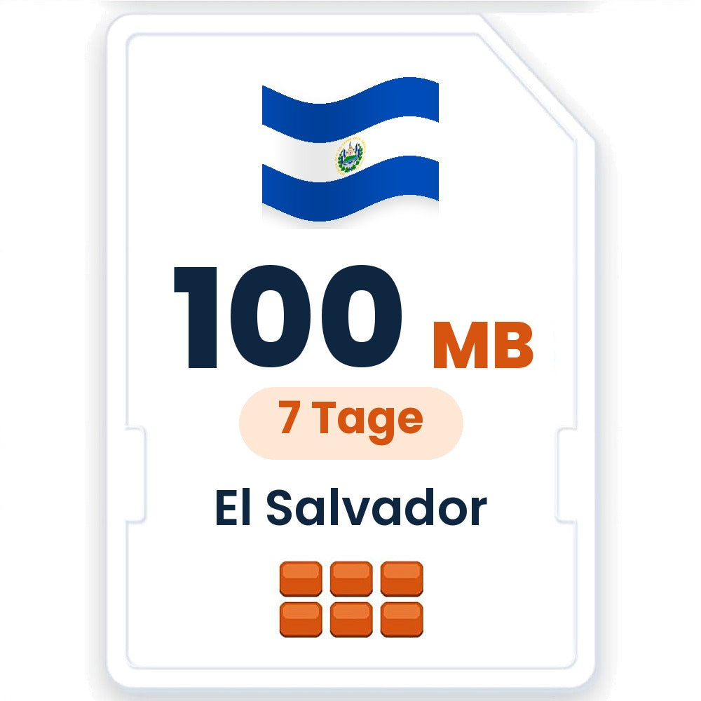 El Salvador eSIM – 100 MB, 7 Tage gültig