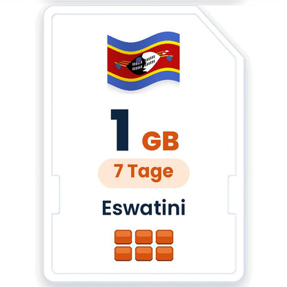 Eswatini eSIM – 1 GB, 7 Tage gültig