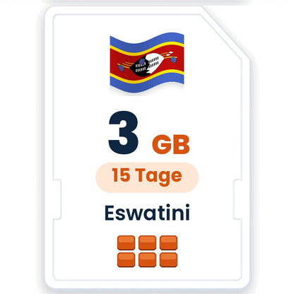Eswatini eSIM – 3 GB, 15 Tage gültig