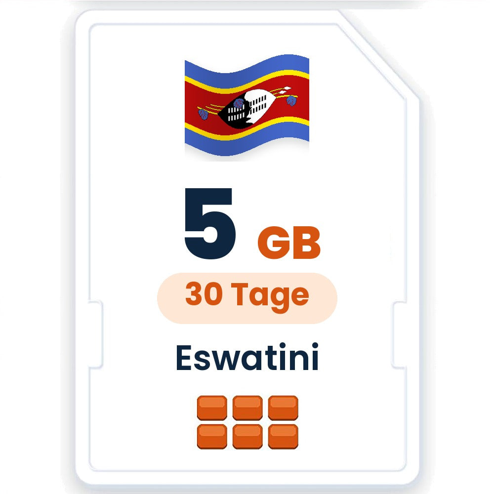 Eswatini eSIM – 5 GB, 30 Tage gültig