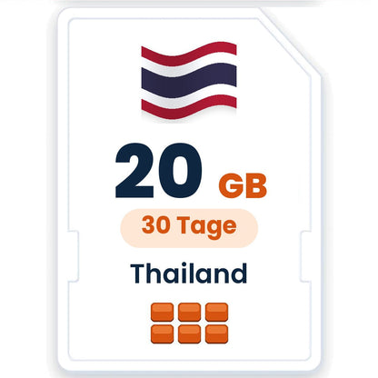 Thailand eSIM – 20 GB, 30 Tage gültig