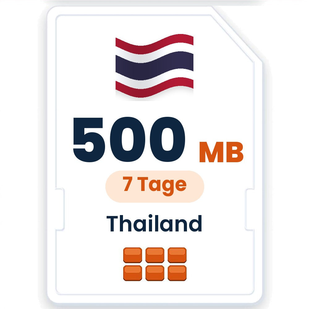 Thailand eSIM – 500 MB, 7 Tage gültig
