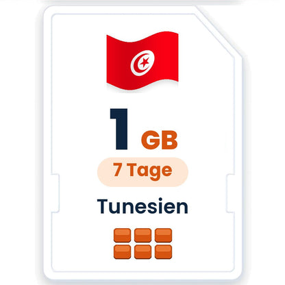 Tunesien eSIM – 1 GB, 7 Tage gültig