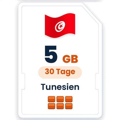 Tunesien eSIM – 5 GB, 30 Tage gültig