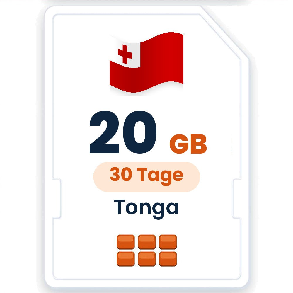Tonga eSIM – 20 GB, 30 Tage gültig