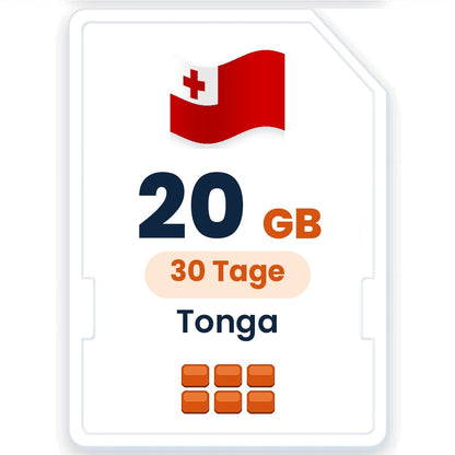Tonga eSIM – 20 GB, 30 Tage gültig