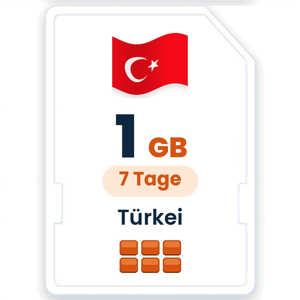 Türkei eSIM – 1 GB, 7 Tage gültig