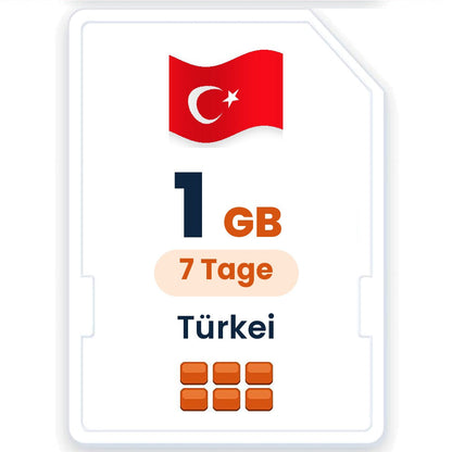 Türkei eSIM – 1 GB, 7 Tage gültig