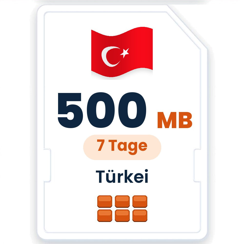Türkei eSIM – 500 MB, 7 Tage gültig