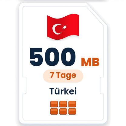 Türkei eSIM – 500 MB, 7 Tage gültig