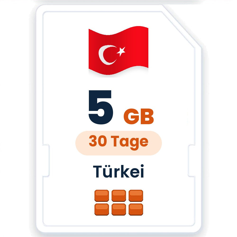 Türkei eSIM – 5 GB, 30 Tage gültig