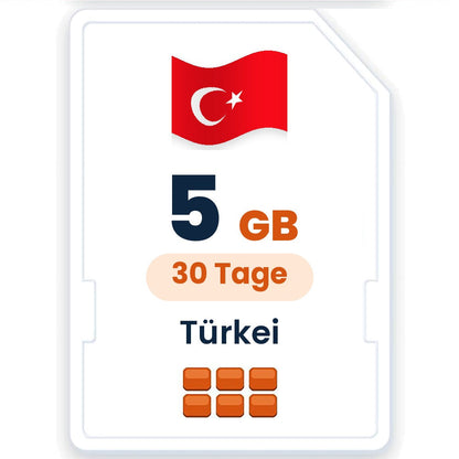Türkei eSIM – 5 GB, 30 Tage gültig