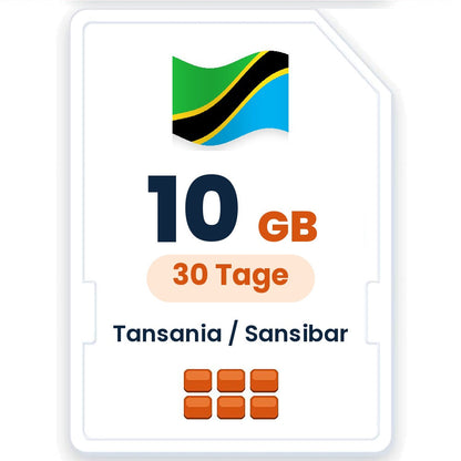 Tansania / Sansibar eSIM – 10 GB, 30 Tage gültig
