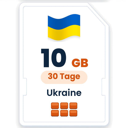 Ukraine eSIM – 10 GB, 30 Tage gültig