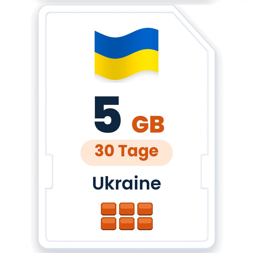 Ukraine eSIM – 5 GB, 30 Tage gültig
