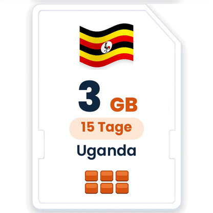 Uganda eSIM – 3 GB, 15 Tage gültig