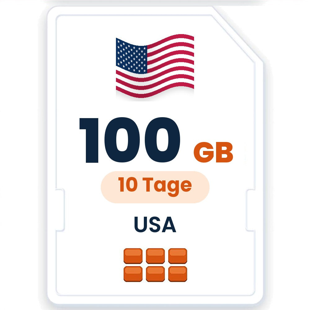 USA eSIM – 100 GB, 10 Tage gültig