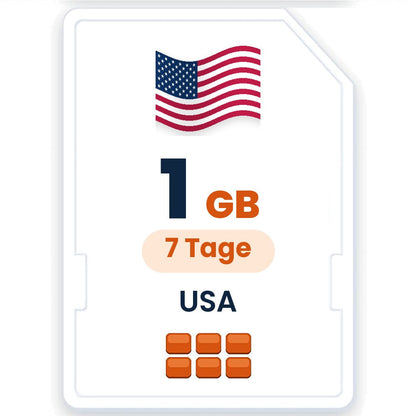 USA eSIM – 1 GB, 7 Tage gültig