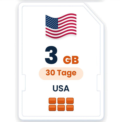USA eSIM – 3 GB, 30 Tage gültig