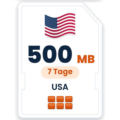 USA eSIM – 500 MB, 7 Tage gültig