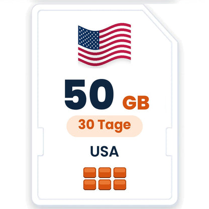 USA eSIM – 50 GB, 30 Tage gültig