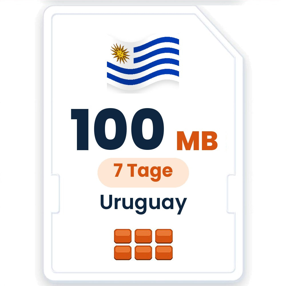 Uruguay eSIM – 100 MB, 7 Tage gültig