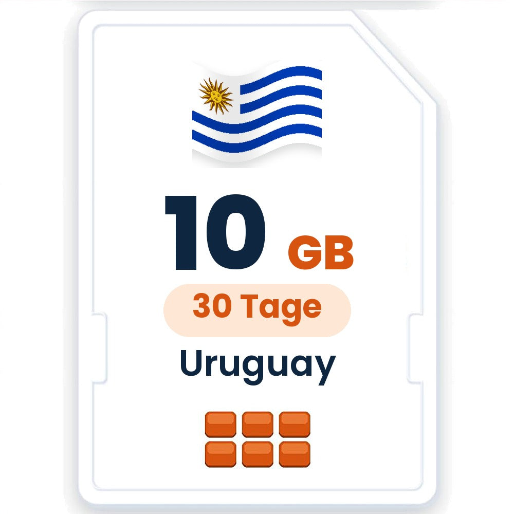 Uruguay eSIM – 10 GB, 30 Tage gültig