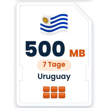 Uruguay eSIM – 500 MB, 7 Tage gültig