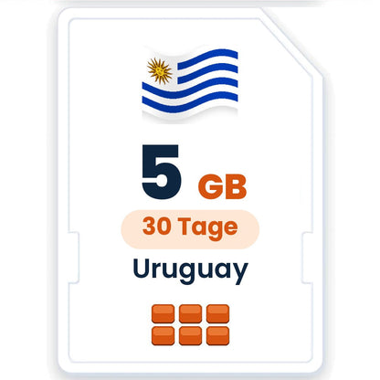 Uruguay eSIM – 5 GB, 30 Tage gültig