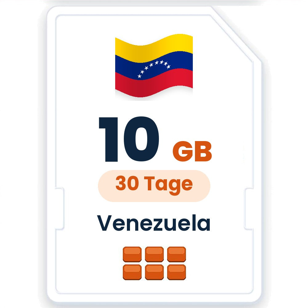 Venezuela eSIM – 10 GB, 30 Tage gültig