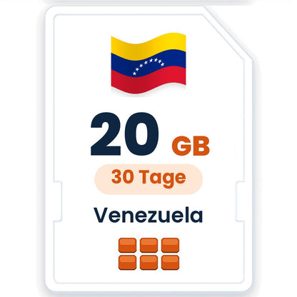 Venezuela eSIM – 20 GB, 30 Tage gültig