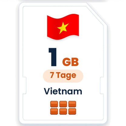 Vietnam eSIM – 1 GB, 7 Tage gültig
