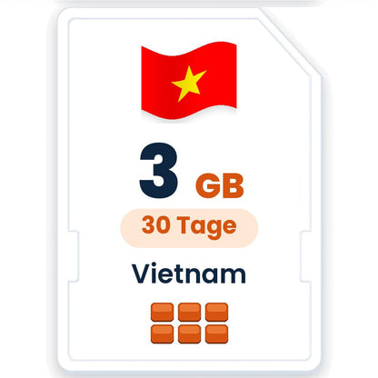 Vietnam eSIM – 3 GB, 30 Tage gültig