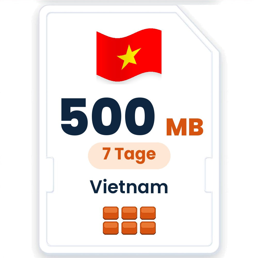 Vietnam eSIM – 500 MB, 7 Tage gültig