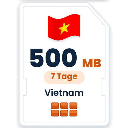 Vietnam eSIM – 500 MB, 7 Tage gültig