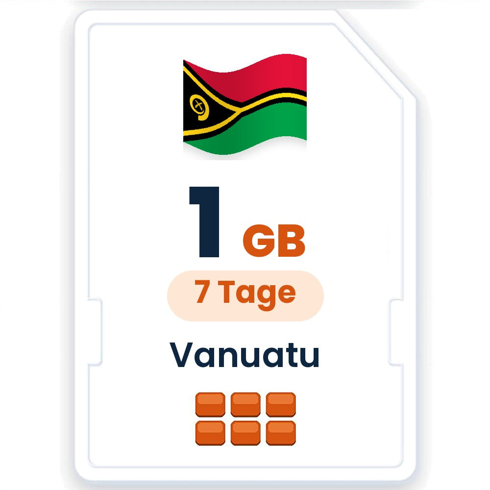 Vanuatu eSIM – 1 GB, 7 Tage gültig